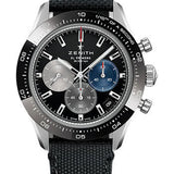 Zenith Chronomaster Sport Watch - Steel And Ceram - Black Dial - Rubber Strap - 03.3100.3600/21.C822