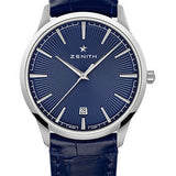 Zenith Elite Classic Watch - Steel - Blue Dial - Blue Alligator Strap - 03.3100.670/02.C922
