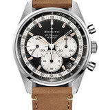 Zenith Chronomaster Original Watch - Steel - Black Matte Dial - Leather Strap - 03.3200.3600/21.C903