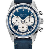 Zenith Chronomaster Original Watch - Steel - Blue Dial - Leather Strap - 03.3200.3600/51.C902