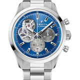 Zenith Chronomaster Open Watch - 39.5 mm Steel Case - Blue Dial - An Integrated Steel Bracelet - 03.3300.3604/51.M3300