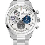 Zenith Chronomaster Open Watch - 39.5 mm Steel Case - Silver Matte Dial - An Integrated Steel Bracelet - 03.3300.3604/69.M3300