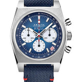 Zenith Chronomaster Revival Liberty Watch - Steel - Gradient Blue Dial - Rubber Strap - 03.US384.400/57.C823