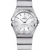 Omega Ladies Constellation Quartz Watch - 24 mm Brushed Steel Case - Silver Dial - 123.10.24.60.02.001