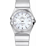 Omega Ladies Constellation Polished Quartz Watch - 24 mm Polished Steel Case - Mother-Of-Pearl Dial - Steel Bracelet - 123.10.24.60.05.002