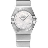 Omega Constellation Quartz Watch - 24 mm Steel Case - White Mother-Of-Pear Diamond Dial - 123.10.24.60.55.003