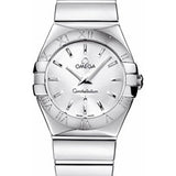 Omega Ladies Constellation Polished Quartz Watch - 27 mm Polished Steel Case - Silver Dial - Steel Bracelet - 123.10.27.60.02.002