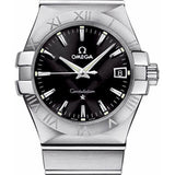 Omega Gents Constellation Quartz Watch - 35 mm Brushed Steel Case - Black Dial - 123.10.35.60.01.001