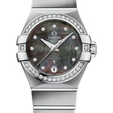 Omega Constellation Co-Axial Tahiti Watch - 27 mm Steel Case - Tahiti Mother-Of-Pearl Diamond Dial - 123.15.27.20.57.003
