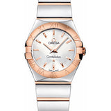 Omega Ladies Constellation Polished Quartz Watch - 24 mm Polished Steel And Red Gold Case - Silver Dial - Steel And Red Gold Bracelet - 123.20.24.60.02.003