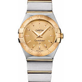 Omega Ladies Constellation Quartz Watch - 24 mm Brushed Steel And Yellow Gold Case - Champagne Dial - 123.20.24.60.08.001