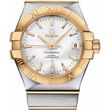 Omega Gents Constellation Chronometer Watch - 35 mm Brushed Steel And Yellow Gold Case - Silver Dial - 123.20.35.20.02.002