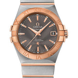 Omega Constellation Co-Axial Watch - 35 mm Steel Case - 18K Red Gold Bezel - Grey Dial - 123.20.35.20.06.002