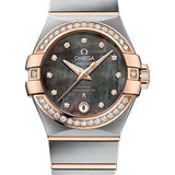 Omega Constellation Co-Axial Tahiti Watch - 27 mm Steel And Red Gold Case - Tahiti Mother-Of-Pearl Diamond Dial - 123.25.27.20.57.006