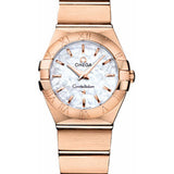 Omega Ladies Constellation Quartz Watch - 24 mm Brushed Red Gold Case - Mother-Of-Pearl Dial - 123.50.24.60.05.001