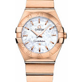Omega Ladies Constellation Quartz Watch - 27 mm Brushed Red Gold Case - Mother-Of-Pearl Dial - 123.50.27.60.05.001