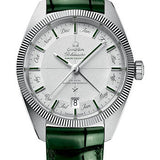 Omega Constellation Globemaster Co-Axial Master Chronometer Annual Calendar Limited Edition of 52 Watch - 41 mm Platinum Case - Platinum Dial - Green Leather Strap - 130.93.41.22.99.002
