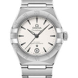 Omega Constellation Manhattan Co-Axial Master Chronometer Watch - 29 mm Steel Case - Crystal White Silvery Dial - 131.10.29.20.02.001