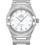 Omega Constellation Manhattan Co-Axial Master Chronometer Watch - 29 mm Steel Case - Mother-Of-Pearl Diamond Dial - 131.10.29.20.55.001