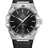 Omega Constellation OMEGA Co-Axial Master Chronometer - 39 mm Steel Case - Black Dial - Black Leather Strap - 131.13.39.20.01.001