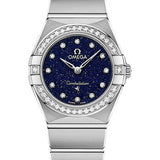 Omega Constellation Quartz - 25 mm Steel Case - Diamond Bezel - Blue Glass Diamond Dial - 131.15.25.60.53.001