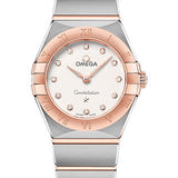Omega Constellation Manhattan Quartz Watch - 25 mm Steel And Sedna Gold Case - Crystal White Silvery Diamond Dial - 131.20.25.60.52.001