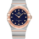 Omega Constellation Quartz - 25 mm Steel And Sedna Gold Case - Blue Glass Diamond Dial - 131.20.25.60.53.002