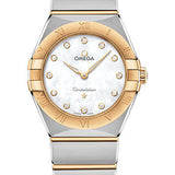 Omega Constellation Manhattan Quartz Watch - 28 mm Steel And Yellow Gold Case - Mother-Of-Pearl Diamond Dial - 131.20.28.60.55.002
