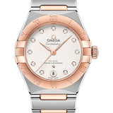 Omega Constellation Manhattan Co-Axial Master Chronometer Watch - 29 mm Steel And Sedna Gold Case - Crystal White Silvery Diamond Dial - 131.20.29.20.52.001