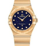 Omega Constellation Quartz - 25 mm Yellow Gold Case - Blue Glass Diamond Dial - 131.50.25.60.53.001