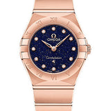 Omega Constellation Quartz - 25 mm Sedna Gold Case - Blue Glass Diamond Dial - 131.50.25.60.53.002