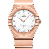 Omega Constellation Manhattan Quartz Watch - 28 mm Sedna Gold Case - Mother-Of-Pearl Diamond Dial - 131.50.28.60.55.001