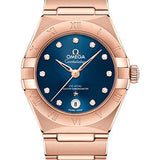 Omega Constellation Manhattan Co-Axial Master Chronometer Watch - 29 mm Sedna Gold Case - Blue Diamond Dial - 131.50.29.20.53.001