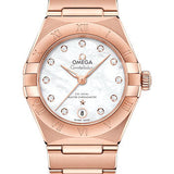 Omega Constellation Manhattan Co-Axial Master Chronometer Watch - 29 mm Sedna Gold Case - Mother-Of-Pearl Diamond Dial - 131.50.29.20.55.001