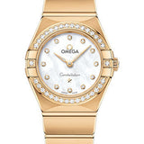 Omega Constellation Manhattan Quartz Watch - 25 mm Yellow Gold Case - Diamond-Paved Bezel - Mother-Of-Pearl Diamond Dial - 131.55.25.60.55.002