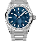 Zenith Defy Skyline 36 Watch - 36 mm Steel Case - Blue Dial - Interchangeable Steel Bracelet - 16.9400.670/51.I001