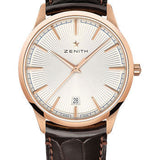 Zenith Elite Classic Watch - Rose Gold - Silver Dial - Brown Alligator Strap - 18.3100.670/01.C920