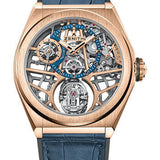Zenith Defy Zero G Watch - Rose Gold - Openworked Dial - Black Rubber and Alligator Strap - 18.9000.8812/79.R584