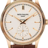 Patek Philippe Calatrava "Clous de Paris" Rose Gold Hobnail BezelSilver Dial - 6119R-001
