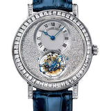 Breguet Classique complications 5359 - White Gold Case - Diamond Paved Dial - Blue Leather Strap - 5359BB/6B/9V6/DD0D