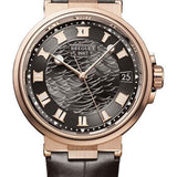 Breguet Marine 5517 - Rose Gold Case - Black Dial - Black Leather Strap - 5517BR/G3/9ZU