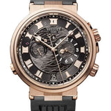 Breguet Marine Alarme Musicale 5547 - Rose Gold Case - Black Dial - Black Rubber Strap - 5547BR/G3/5ZU