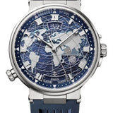 Breguet Marine Hora Mundi 5557 - White Gold Case - Blue Dial - Blue Rubber Strap - 5557BB/YS/5WV
