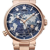 Breguet Marine Hora Mundi 5557 - Rose Gold Case - Blue Dial - Bracelet - 5557BR/YS/RW0