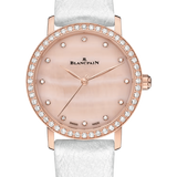 Blancpain Villeret Ultraplate Pink Mother of Pearl Diamond Ladies Watch - 6102 2954C 95A