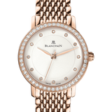 Blancpain Villeret Ultraplate Red Gold Mille Mailles Diamond Ultra-Slim Ladies Watch - 6102 2987 MMB