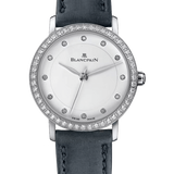 Blancpain Villeret Ultraplate Steel Diamond Interchangeable Fabric Ladies Watch - 6102 4628 95A