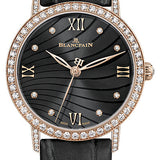 Blancpain Villeret Ultraplate Diamond Red Gold Black Alligator Ladies Watch - 6104 2930 55A
