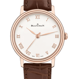Blancpain Villeret Ultraplate 29mm Red Gold Brown Alligator Ladies Watch - 6104 3642 55A