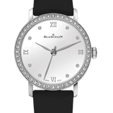 Blancpain Villeret Ultraplate 29mm Fabric & Alligator Multi-Strap Diamond Ladies Watch - 6104 4628 95A